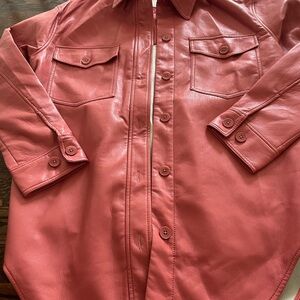 Aritzia Pink Shirt Jacket